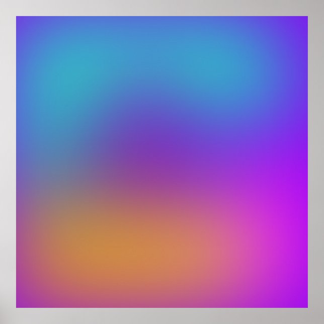 Abstract Multi Coloured Gradient Background Poster (Front)