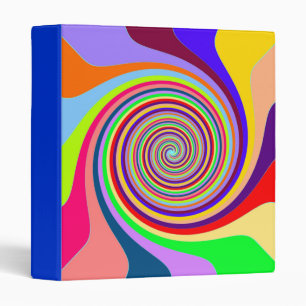 Abstract Multi-coloured Swirl Avery Binder