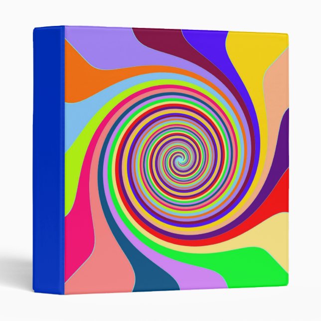 Abstract Multi-coloured Swirl Avery Binder (Front/Spine)