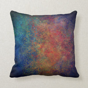 Abstract Multi Coloured Throw Pillow