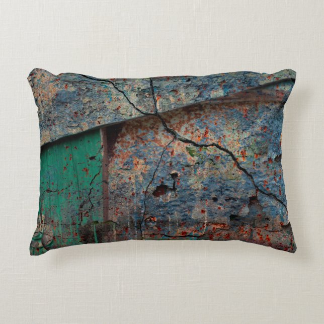 Abstract multicolor grunge background with abstrac accent pillow (Front)