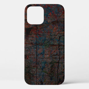 Abstract multicolor grunge background with abstrac iPhone 12 case