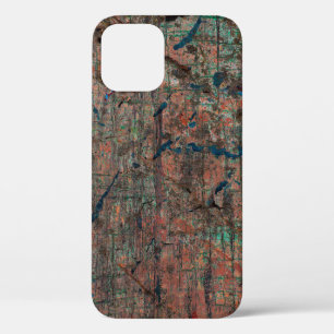 Abstract multicolor grunge background with abstrac iPhone 12 case