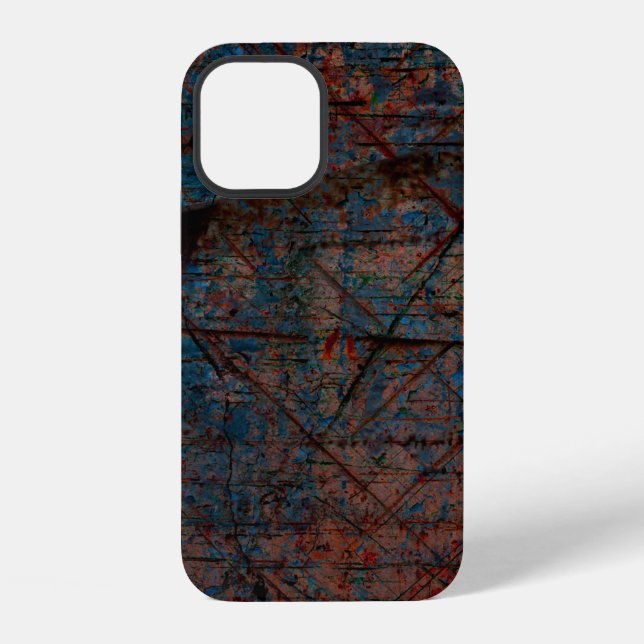 Abstract multicolor grunge background with abstrac iPhone case (Back)