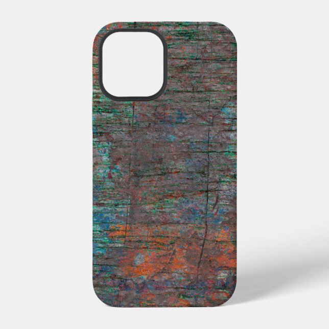 Abstract multicolor grunge background with abstrac iPhone case (Back)