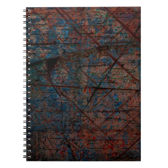 Abstract multicolor grunge background with abstrac notebook (Front)