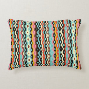 Abstract multicolor pattern accent pillow