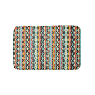 Abstract multicolor pattern bath mat