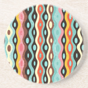 Abstract multicolor pattern coaster