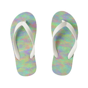 Abstract Multicolor Pattern Kid's Flip Flops