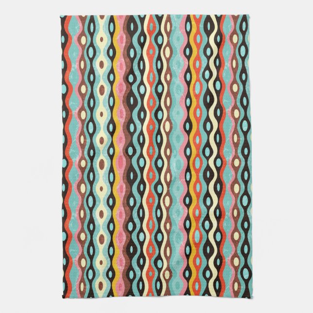 Abstract multicolor pattern kitchen towel (Vertical)