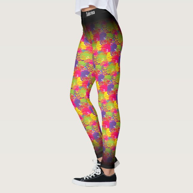 Abstract MultiColor Pattern Leggings (Left)