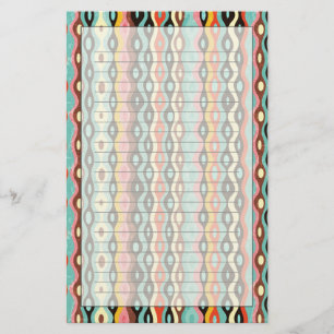 Abstract multicolor pattern stationery