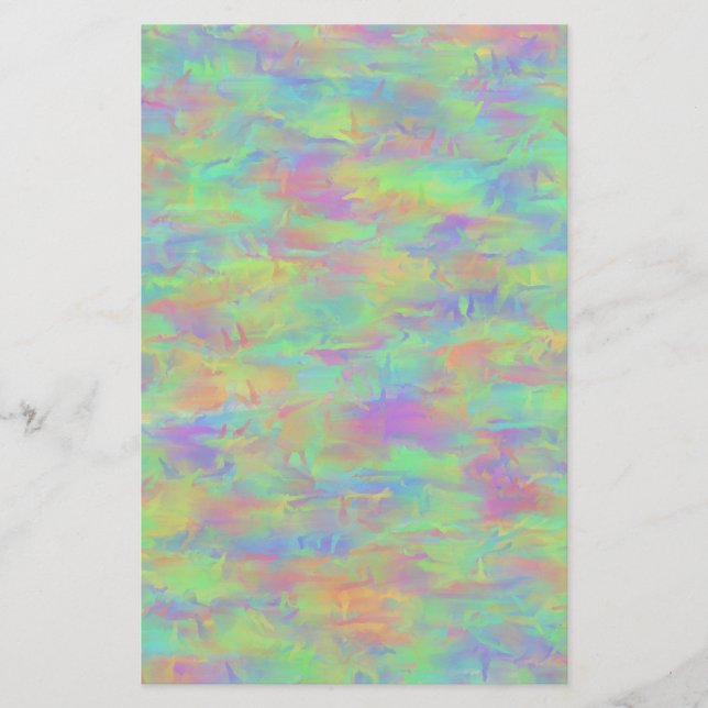 Abstract Multicolor Pattern Stationery (Front)