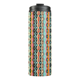 Abstract multicolor pattern thermal tumbler