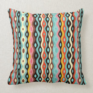 Abstract multicolor pattern throw pillow