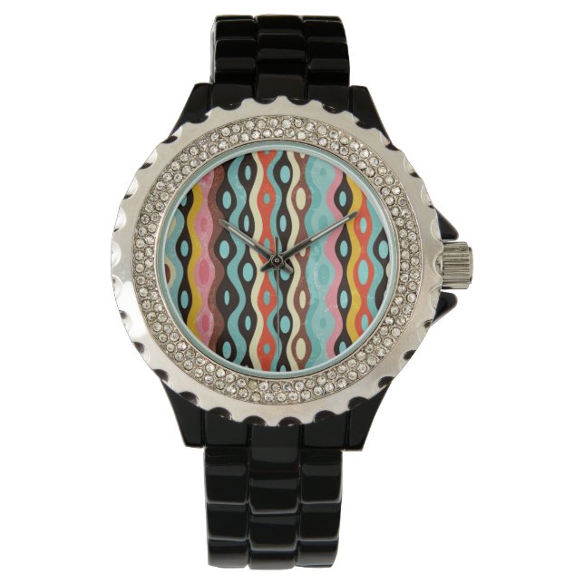 Abstract multicolor pattern watch (Front)