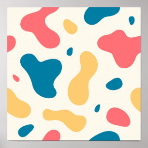 Abstract Multicolor Shapes Art Poster