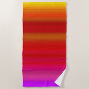 Abstract Multicolor Stripes Beach Towel