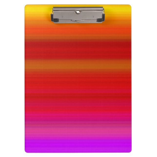 Abstract Multicolor Stripes Clipboard (Front)