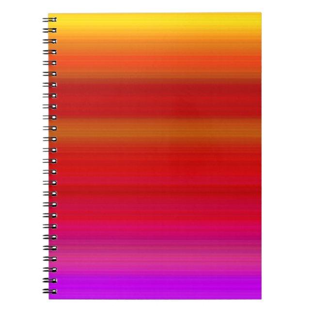 Abstract Multicolor Stripes Notebook (Front)