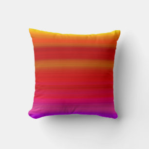 Abstract Multicolor Stripes Throw Pillow