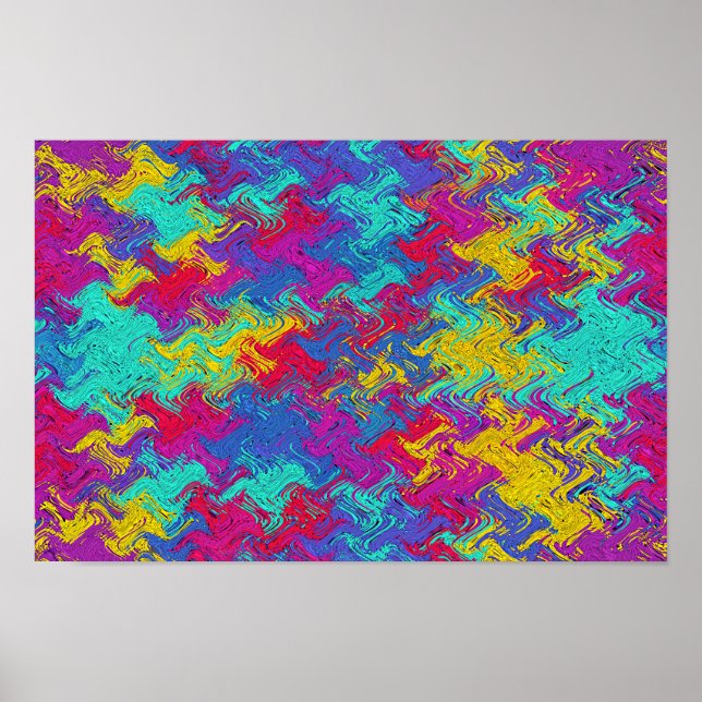 ABSTRACT MULTICOLOR WALL ART POSTER (Front)