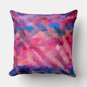 Abstract Multicolor Watercolor Pattern #3 Throw Pillow