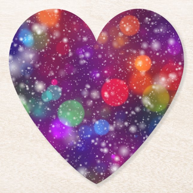 Abstract Multicolored Bokeh Background-25363 Paper Coaster (Front)