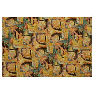 Abstract Multicolored Face Art Fabric