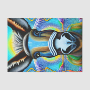 Abstract Multicolored Little Donkey Tissue Paper