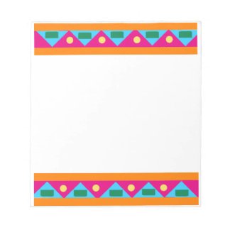 Abstract Multicolored Native American Pattern Notepad