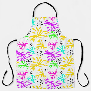 Abstract multicolored neon pattern  apron