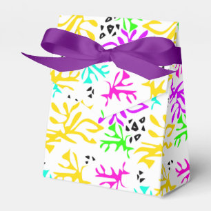 Abstract multicolored neon pattern favor box