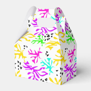 Abstract multicolored neon pattern favor box