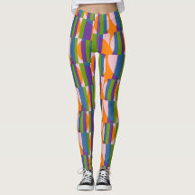 Abstract Multicolored Pattern Circles and Stripes