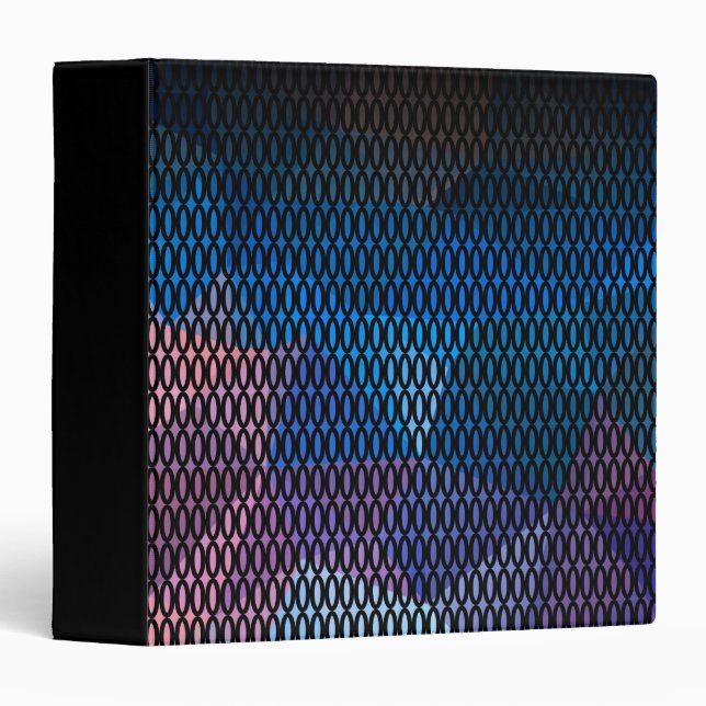 Abstract, multicolored pattern, mesh pattern, lace binder (Front/Spine)