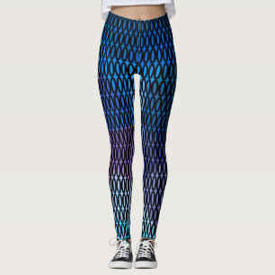 Abstract, multicolored pattern, mesh pattern, lace leggings