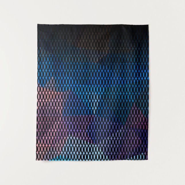 Abstract, multicolored pattern, mesh pattern, lace tapestry (Front)