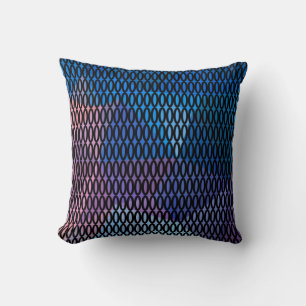 Abstract, multicolored pattern, mesh pattern, lace throw pillow