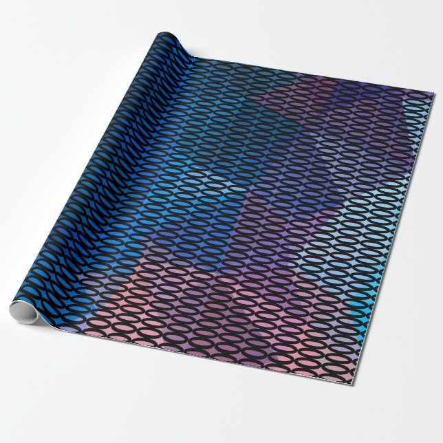 Abstract, multicolored pattern, mesh pattern, lace wrapping paper (Unrolled)