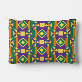 Abstract Multicolored Pattern with Diamonds  Accessory Pouch