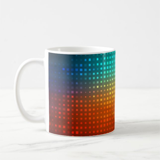 Abstract multicolored soccer, artistic lights. coffee mug (Left)