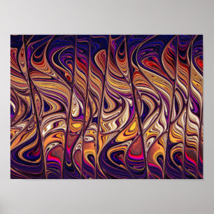 Abstract Mural Style Digital Design Poster