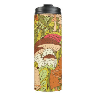 Abstract Mushroom Forest: Artistic Pattern Thermal Tumbler