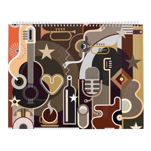 Abstract Music background Calendar (Cover)