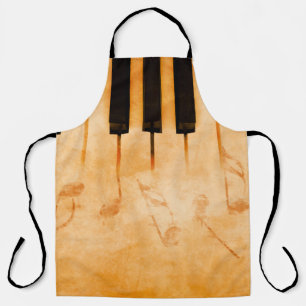 Abstract music background - Keyboard and musical n Apron
