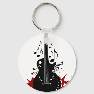 Abstract music background keychain