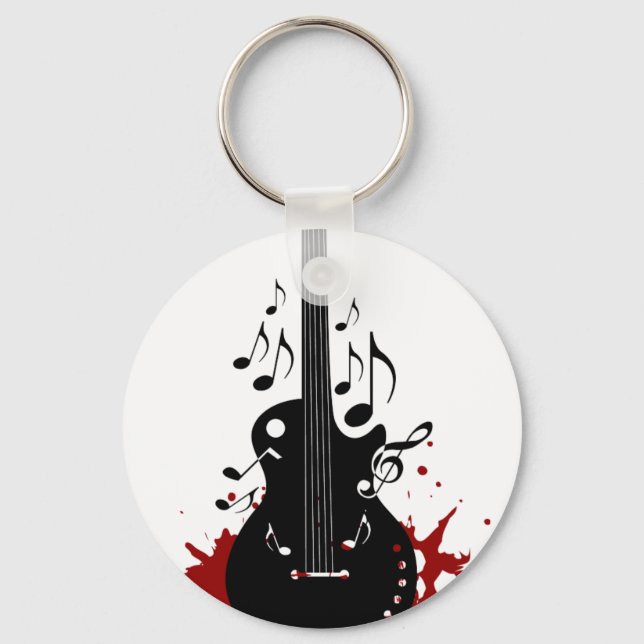 Abstract music background keychain (Front)