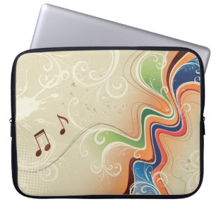 Abstract Music Background Laptop Sleeve
